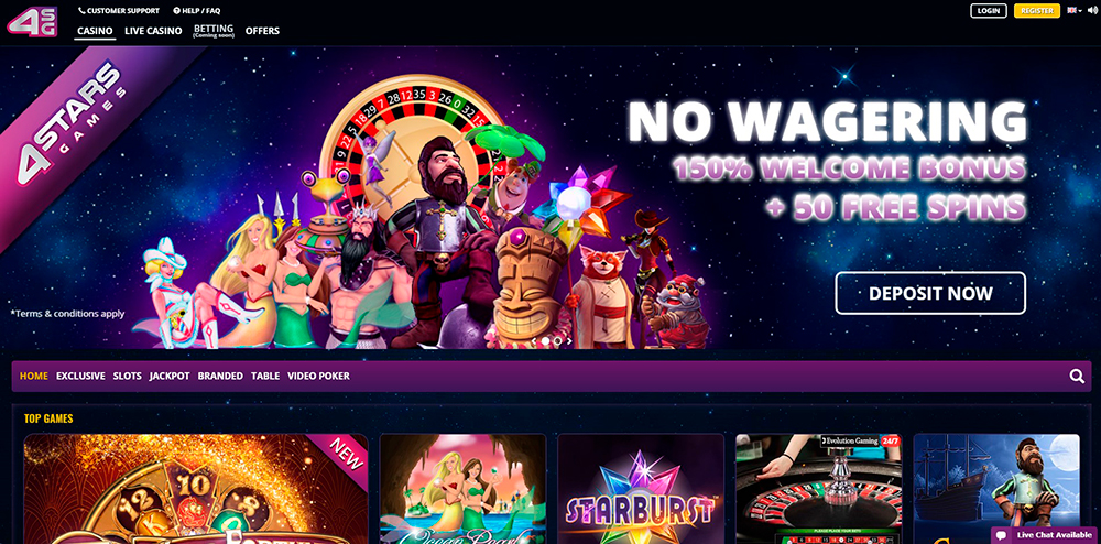 Βρείτε όλα τα μυστικά για το 4StarsGames Casino μαζί μας